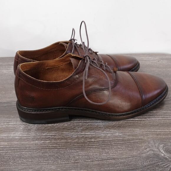 Frye Shoes Mens Size 9 Brown Leather Cap Toe Oxford Dress Casual 3480280‎ main image 4